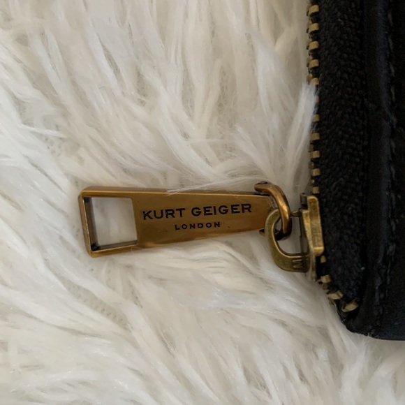 Kurt Geiger London Black Quilted Nylon Small Zip Around Wallet - Picture 4 of 9